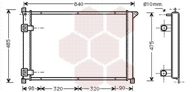 VAN WEZEL Radiators, Motora dzesēšanas sistēma 43002265